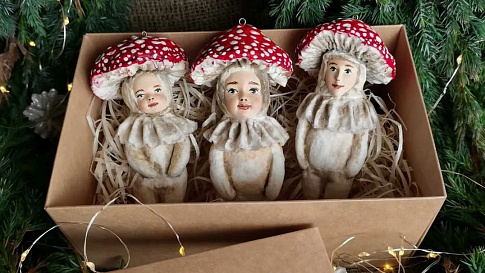 Ватные игрушки для новогодней елки от Елены Скоморошко