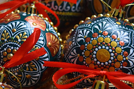 Новогодние шары c точечной росписью от Анны Юрковой
