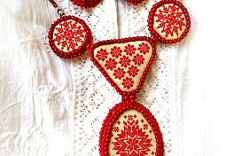 Коллекция шаров и украшений с традиционными орнаментами от Людвики Шестокович