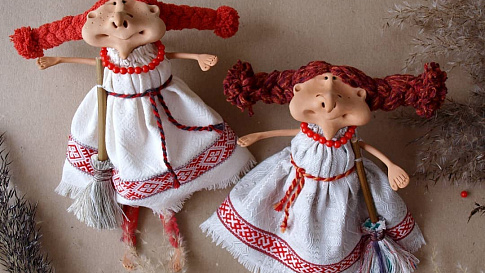 Интерьерные подвесные куклы и керамические фигурки от Надежды Сойко